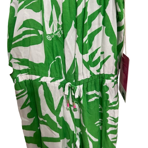 LILLY PULITZER TODDLER GIRLS GREEN WHITE BOOM BOOM ONE PIECE ROMPER SIZE 2T NEW - Picture 6 of 13